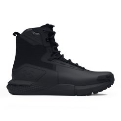 Buty bushcraft męskie Under Armour Charged Valsetz Waterfroof Zip. Czarne buty turystyczne Under Armour, bez wzorów, bez zapięcia. Za 559.99 zł.