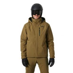 Kurtka narciarska Helly Hansen Crewser. Brązowe kurtki narciarskie i snowboardowe Helly Hansen, m, bez wzorów, narciarskie. W wyprzedaży za 1,002.50 zł.