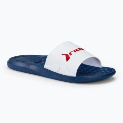 Klapki męskie RIDER Step Slide. Niebieskie klapki Rider, z materiału. Za 59.99 zł.