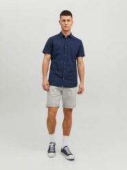 Jack & Jones Koszula "Summer" w kolorze granatowym rozmiar: L. Niebieskie koszule Jack & Jones, l, bez wzorów, bez kołnierzyka, bez ramiączek. Za 86.99 zł.