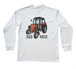 Massey Ferguson — bluzka z długim rękawem. Białe bluzki z długim rękawem nikiniki, s, bez wzorów, z bawełny, bez kołnierzyka, bez ramiączek. W wyprzedaży za 75.65 zł.