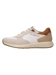 Bugatti Skórzane sneakersy "Rough" w kolorze beżowym rozmiar: 46. Brązowe buty sportowe casual Bugatti, bez wzorów, bez zapięcia. Za 227.45 zł.
