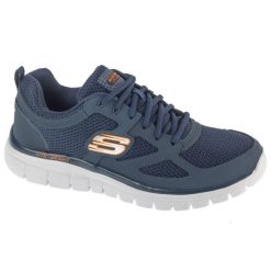 Buty sportowe Sneakersy męskie, Burns-Agoura. Niebieskie buty sportowe casual Skechers, bez wzorów, bez zapięcia. Za 229.99 zł.