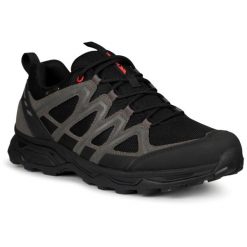 Trespass Carraig - Męskie buty do chodzenia czarno-szare. Czarne buty turystyczne Trespass, bez wzorów, z gumy, bez zapięcia, trekkingowe. Za 426.33 zł.