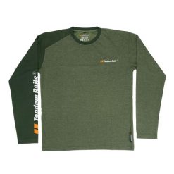 Bluzka wędkarska z długim rękawem. Zielone bluzy TANDEM BAITS, bez wzorów, z bawełny, bez kaptura. Za 76.89 zł.