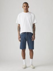 Levi's Szorty dżinsowe "501" w kolorze granatowym rozmiar: W32. Niebieskie szorty Levi's®, s, z aplikacjami, z bawełny, klasyczne. Za 134.84 zł.