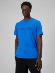 4F T-shirt regular z nadrukiem męski - niebieski 3XL. Niebieskie t-shirty 4F, m, bez wzorów, z bawełny, bez kołnierzyka, bez ramiączek. Za 59.99 zł.