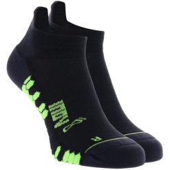 Skarpetki sportowe dla dorosłych Trailfly Ultra Low Sock. Czarne skarpetki sportowe Inov-8, bez wzorów, z lycry. Za 99.99 zł.