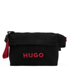 Nerka HUGO. Czarne saszetki i nerki Hugo, bez wzorów. Za 249.99 zł.