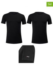 Fila Koszulki (2 szt.) w kolorze czarnym rozmiar: M. Czarne bezrękawniki Fila, m, bez wzorów, bez kołnierzyka, bez ramiączek. Za 73.99 zł.