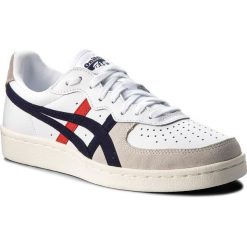 Sneakersy ASICS - ONITSUKA TIGER Gsm D5K2Y White/Peacoat 100. Białe buty sportowe casual ASICS, bez wzorów, z materiału, bez zapięcia. W wyprzedaży za 249.00 zł.