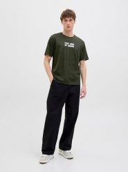 Jack & Jones Koszulka "Jjcorp" w kolorze khaki rozmiar: M. Brązowe bezrękawniki Jack & Jones, m, bez wzorów, z bawełny, bez kołnierzyka, bez ramiączek. Za 43.99 zł.