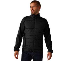 Męska Kurtka Hybrydowa. Czarne kurtki Regatta, m, bez wzorów, z materiału, bez kaptura. Za 132.99 zł.