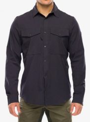 Koszula Fjallraven Abisko Trekking Shirt. Czarne koszule Fjällräven, s, bez wzorów, z elastanu, bez kołnierzyka, bez ramiączek. Za 533.49 zł.