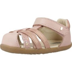 Sandały BOBUX CROSS JUMP Rose. Czerwone sandały BOBUX, ze skóry, bez zapięcia. Za 333.99 zł.