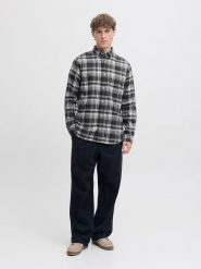 Jack & Jones Koszula - Regular fit - w kolorze szarym rozmiar: XXL. Szare koszule Jack & Jones, xxl, bez wzorów, z bawełny, bez kołnierzyka, bez ramiączek. Za 91.56 zł.