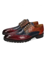 MELVIN & HAMILTON Skórzane trzewiki "Jeff 14" ze wzorem rozmiar: 42. Botki sznurowane Melvin & Hamilton, bez wzorów, bez obcasa, bez zapięcia. Za 434.99 zł.