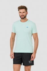 LA MARTINA Miętowy t-shirt Jersey. Zielone t-shirty La Martina, l, bez wzorów, z jersey, bez kołnierzyka, bez ramiączek. W wyprzedaży za 159.99 zł.