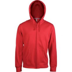 Bluza z kapturem i zamkiem błyskawicznym Kariban. Czerwone bluzy z kapturem KARIBAN, m, bez wzorów, z bawełny, z kapturem. Za 213.00 zł.