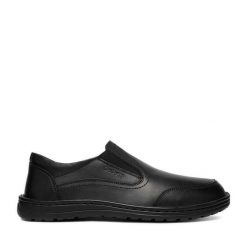 Półbuty Go Soft. Czarne eleganckie półbuty GO SOFT, bez wzorów, bez obcasa, bez zapięcia. Za 229.99 zł.