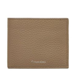 Portfel męski Calvin Klein. Brązowe portfele CALVIN KLEIN, bez wzorów. Za 349.99 zł.