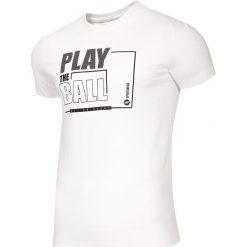 T-shirt męski TSM004 - biały. T-shirty 4F. W wyprzedaży za 44.99 zł.