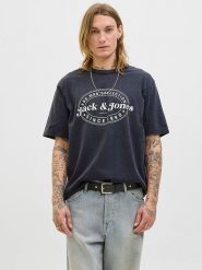 Jack & Jones Koszulka "Jjedover" w kolorze granatowym rozmiar: XL. Niebieskie bezrękawniki Jack & Jones, xl, bez wzorów, z bawełny, bez kołnierzyka, bez ramiączek. Za 48.39 zł.