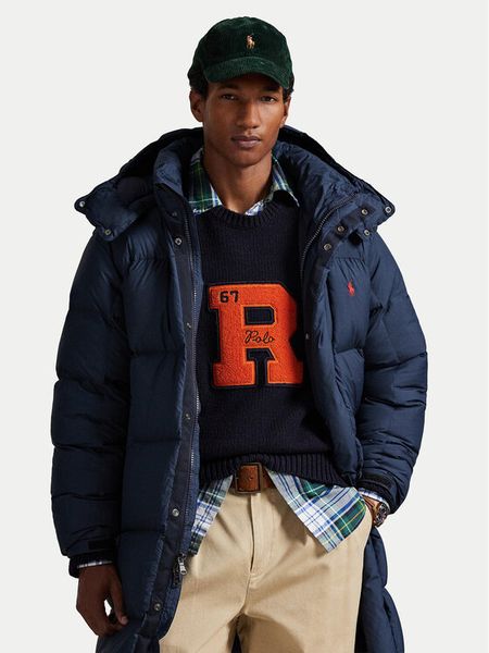 Polo Ralph Lauren Kurtka puchowa 710P01338001 Granatowy Regular Fit. Niebieskie kurtki Polo Ralph Lauren, l, bez wzorów, z puchu, bez kaptura. Za 3,399.00 zł.