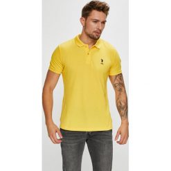 U.S. Polo - Polo. Brązowe koszulki polo marki U.S. Polo, z bawełny, polo, z krótkim rękawem. W wyprzedaży za 139.90 zł.