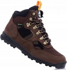 Męskie buty trapery trekkingowe membrana TIMBERLAND TRUMBULL. Brązowe buty turystyczne Timberland, z gumy, bez zapięcia. Za 449.00 zł.