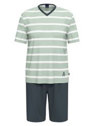 Ammann Piżama w kolorze miętowo-granatowym rozmiar: 54. Niebieskie piżamy Ammann, bez wzorów, z bawełny, bez ramiączek. Za 121.99 zł.