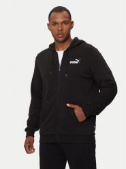 Puma Bluza Ess Logo 586704 Czarny Regular Fit. Czarne bluzy Puma, m, bez wzorów, z syntetyku, bez kaptura. Za 119.99 zł.