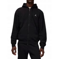Bluza na co dzień męska NIKE JORDAN BROOKLYN FLEECE ciepła na zamek z kapturem. Czarne bluzy z kapturem Jordan, m, bez wzorów, z kapturem. Za 379.00 zł.