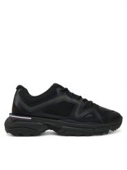 Tommy Hilfiger Sneakersy M Runner Tech Knit Lth Mix FM0FM05344 Czarny. Czarne buty sportowe casual Tommy Hilfiger, bez wzorów, z materiału, bez zapięcia. Za 339.99 zł.