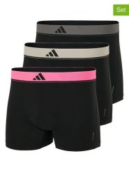 Adidas Bokserki (3 pary) w kolorze czarnym rozmiar: M. Czarne bokserki Adidas, m, bez wzorów. Za 73.99 zł.
