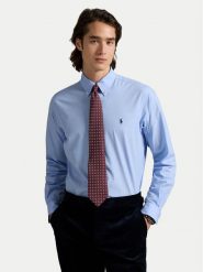 Polo Ralph Lauren Koszula 710929349009 Błękitny Custom Fit. Niebieskie koszule Polo Ralph Lauren, m, bez wzorów, z bawełny, bez kołnierzyka, bez ramiączek. Za 619.99 zł.