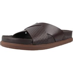 Sandały CLARKS 26180888C Brązowy. Brązowe sandały Clarks, ze skóry, bez zapięcia. Za 352.99 zł.