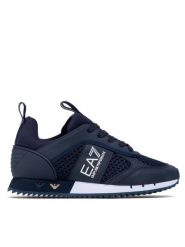 EA7 Emporio Armani Sneakersy X8X027 XK050 D813 Granatowy. Niebieskie buty sportowe casual EA7 Emporio Armani, bez wzorów, z materiału, bez zapięcia. Za 689.00 zł.