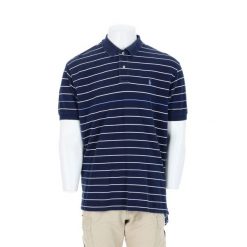 Męskie polo z krótkim rękawem. Niebieskie koszulki polo RALPH LAUREN, l, bez wzorów, bez kołnierzyka, bez ramiączek, na golfa. Za 127.76 zł.