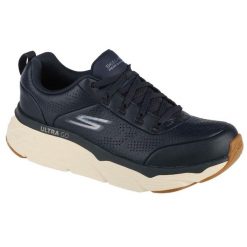 Buty sportowe Sneakersy męskie, Max Cushioning Elite-Lucid. Niebieskie buty sportowe casual Skechers, bez wzorów, bez zapięcia. Za 309.99 zł.