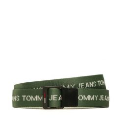 Pasek Męski Tommy Jeans. Zielone paski Tommy Jeans, bez wzorów, z jeansu. Za 189.99 zł.