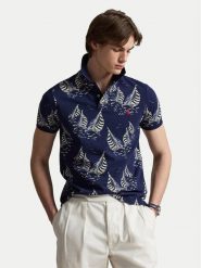 Polo Ralph Lauren Polo 710B18828001 Granatowy Custom Slim Fit. Niebieskie koszulki polo Polo Ralph Lauren, l, bez wzorów, z bawełny, bez kołnierzyka, bez ramiączek. Za 689.99 zł.