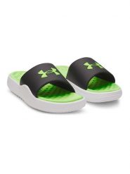 Under Armour Klapki "Ignite Pro 8 Fix" w kolorze czarno-biało-zielonym rozmiar: 44. Białe klapki Under Armour. Za 134.84 zł.