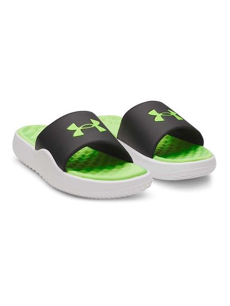 Under Armour Klapki "Ignite Pro 8 Fix" w kolorze czarno-biało-zielonym rozmiar: 44. Białe klapki Under Armour. Za 134.84 zł.