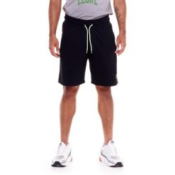 Szorty z zamek błyskawiczny na co dzień na siłownię. Czarne szorty LEONE 1947 APPAREL, bez wzorów, z bawełny, sportowe. W wyprzedaży za 89.72 zł.