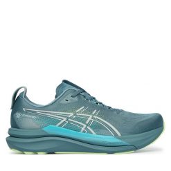 Buty do biegania Asics. Zielone buty do biegania ASICS, bez wzorów, bez zapięcia, do biegania, asics gel kayano. Za 889.99 zł.