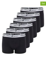 Polo Sylt Bokserki (6 par) w kolorze czarnym rozmiar: 4XL. Czarne bokserki Polo Sylt, xl, bez wzorów. Za 82.99 zł.