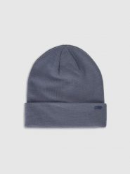 4F Czapka beanie uniseks - granatowa Uniwersalny. Niebieskie czapki zimowe 4F, bez wzorów, z materiału. Za 39.99 zł.