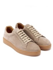 British Passport Skórzane sneakersy w kolorze szarobrązowym rozmiar: 44. Brązowe buty sportowe casual British Passport, bez wzorów, bez zapięcia. Za 371.43 zł.