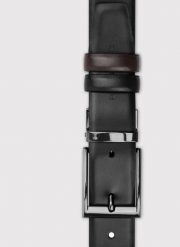 Dwustronny skórzany pasek męski. Brązowe paski Pako Lorente, bez wzorów, ze skóry. Za 199.99 zł.